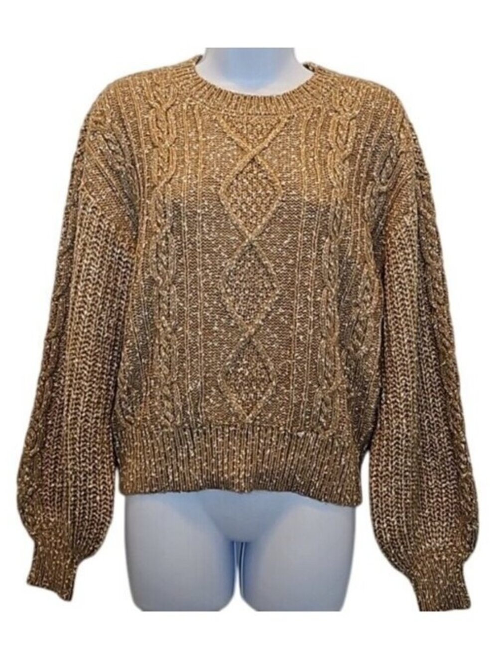 band of the Free Balloon Sleeve Sweater Size Small New Gypsies Neutral Comfort